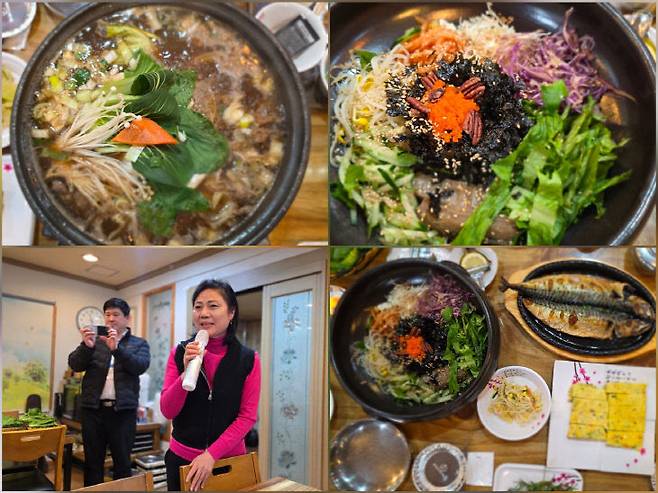 스토리가 있는 행복한 양림 밥상 비빔밥과 음식들. 사진=이희택 기자.