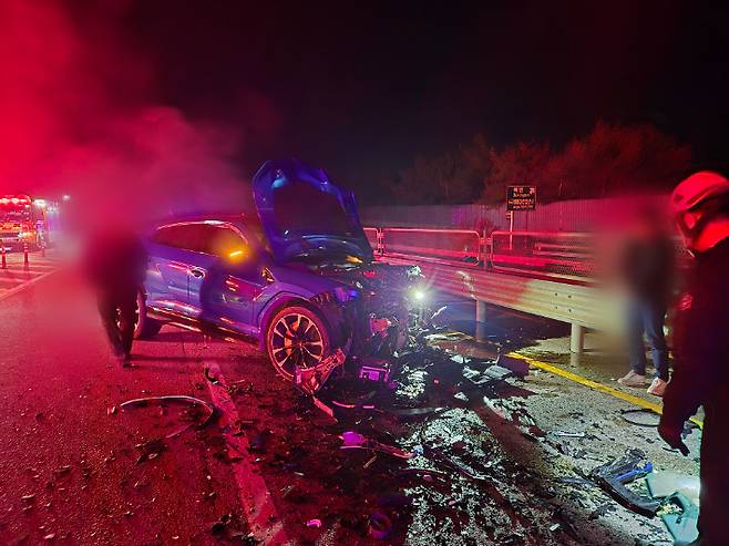 사고 차량. 전북소방본부 제공