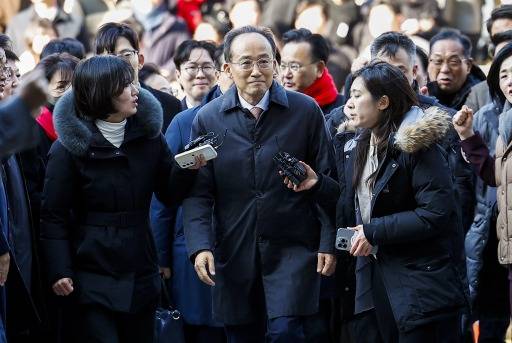 국회의 12·3 비상계엄 해제 의결 방해 의혹을 받는 추경호 전 국민의힘 원내대표가 2일 서울 서초구 서울중앙지방법원에서 열린 영장실질심사에 출석하고 있다. (뉴스1)