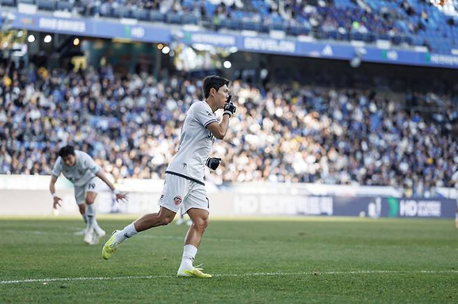 K리그1 두 팀과 K리그2 두 팀이 승강 플레이오프에서 맞붙는다. 사진은 제주 김승섭의 모습. /사진=제주SK FC 제공