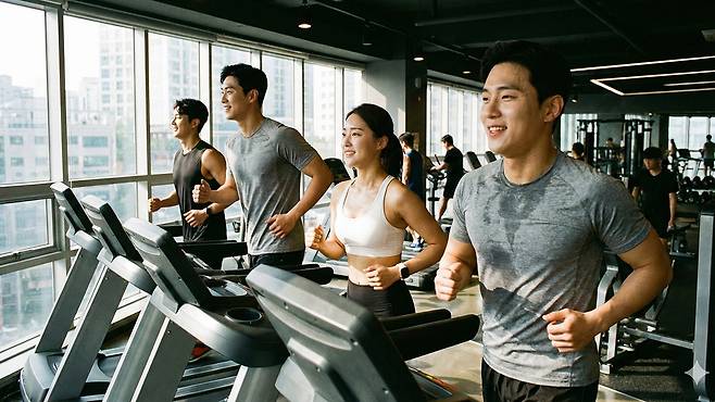 하루 30분 이상의 중강도 운동은 LDL 수치 감소에 효과적이다|출처: Gemini 생성
