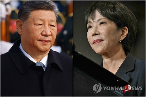 시진핑 중국 국가주석(왼쪽)과 다카이치 사나에 일본 총리. 연합뉴스