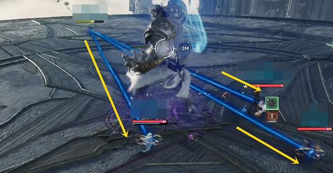 ▲ 사슬이 뻗어져 나오는 파티원으로부터 멀어져야 한다