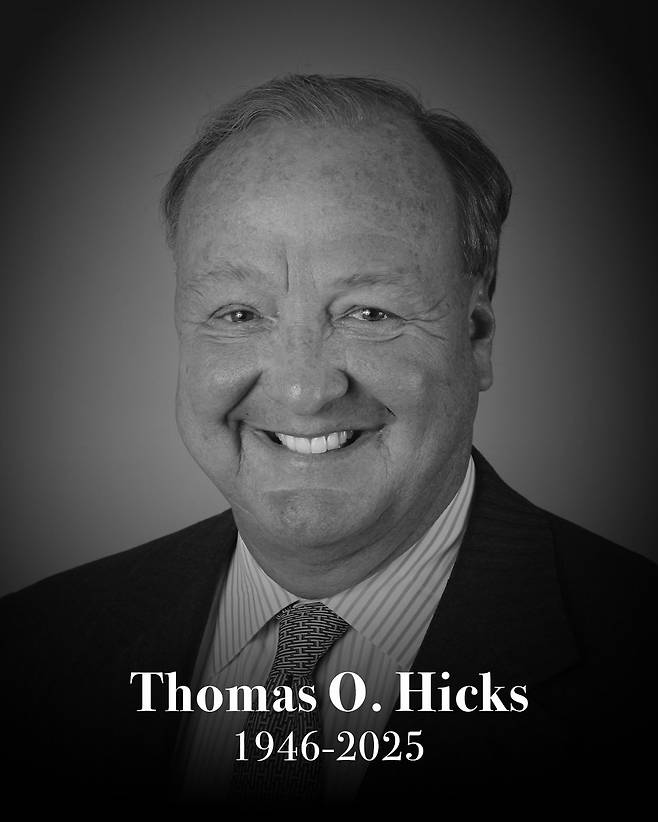 톰 힉스 전 텍사스 레인저스 구단주. 사진=텍사스 레인저스 SNS