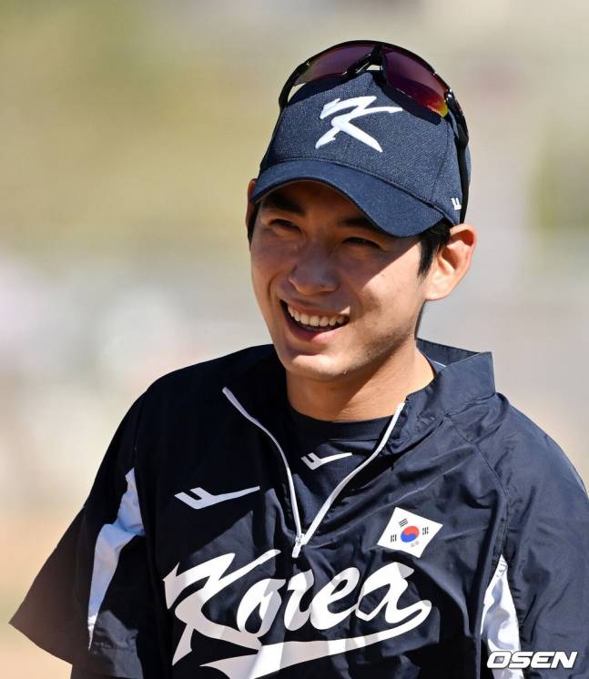 대표팀 시절 이정후.