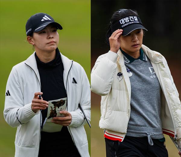 미국여자프로골프(LPGA) 투어 2026시즌 출전권이 걸린 2025 LPGA 퀄리파잉 시리즈 파이널 스테이지(Q-시리즈 최종전)에 출전한 시부노 히나코(일본), 이정은6 프로. 사진제공=LPGA 엡손투어 (사진을 무단으로 사용하지 마십시오.)
