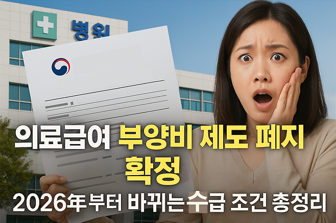 의료급여 부양비 제도 폐지 확정 2026년부터 바뀌는 수급 조건 총정리