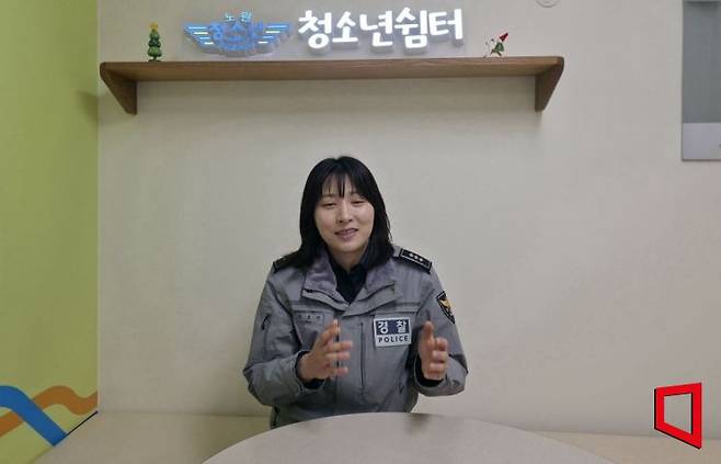 서울 노원경찰서 학교전담경찰관(SPO) 추효빈 경장(30)이 10일 아시아경제와 인터뷰하고 있다. 최영찬 기자