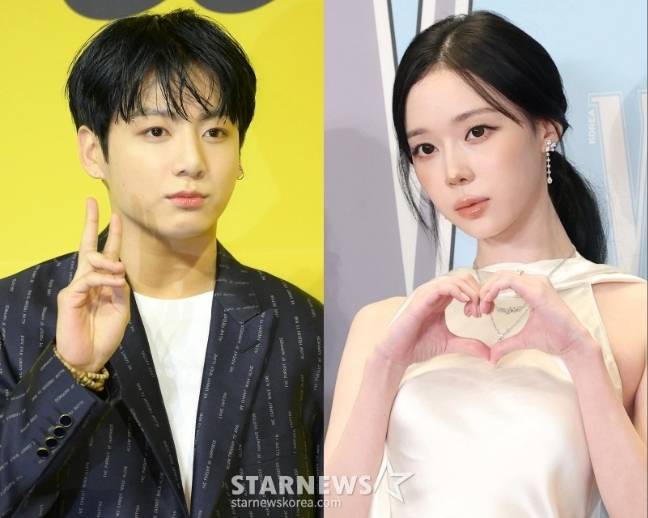 방탄소년단 정국과 에스파 윈터 사진 스타뉴스