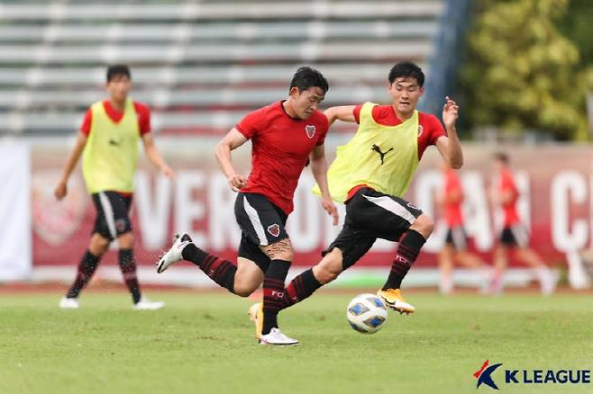포항 스틸러스 시절 김륜성. 사진=한국프로축구연맹
