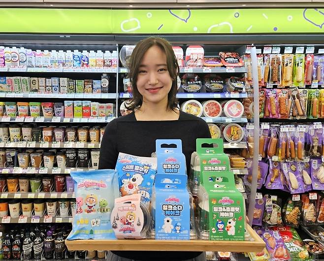 CU가 선보인 ‘뽀로로 극장판 스위트캐슬 대모험’ 관련 협업 상품. BGF리테일