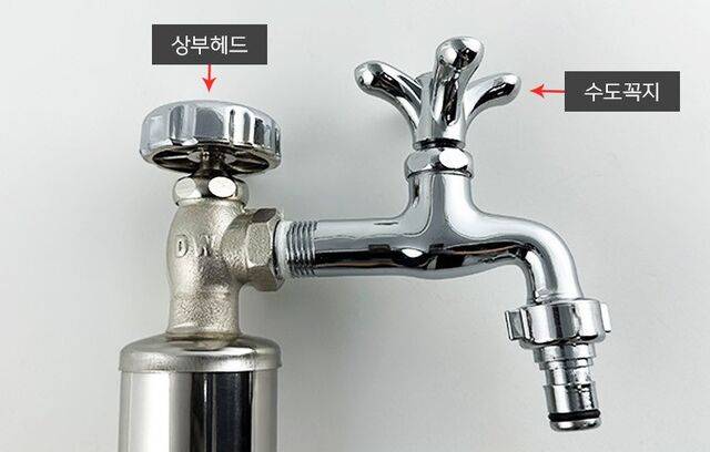 동파 예방을 위해선 부동전 상단의 상부 헤드를 잠근 뒤 수도꼭지를 열면 된다. 부동전 판매 누리집 갈무리