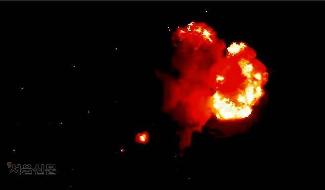 이노스페이스가 유튜브로 생중계한 영상에서는 기체가 폭발하듯 화염이 솟구치는 모습이 포착됐다. 이노스페이스 유튜브 캡처