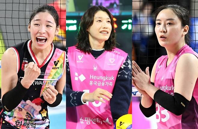 인쿠시. 김연경. 이나연. 한국배구연맹, 연합뉴스 제공