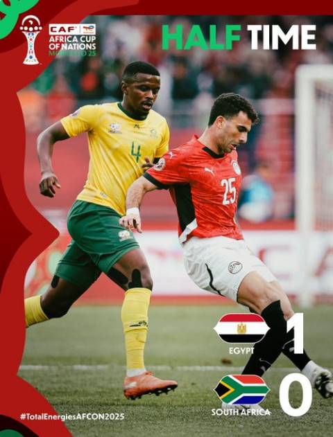 남아공-이집트 경기 장면. /사진=2025 아프리카 네이션스컵 공식 SNS 갈무리