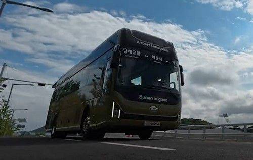 부산 공항리무진 버스.