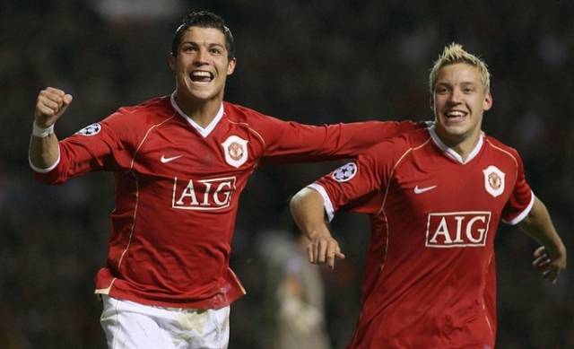 맨체스터 유나이티드 시절의 앨런 스미스(오른쪽)와 크리스티아누 호날두. AFP연합뉴스