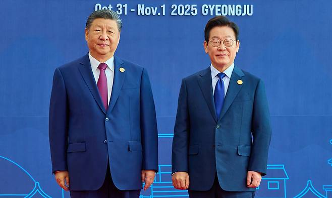 시진핑 중국 국가주석(왼쪽), 이재명 대통령. 대통령실 제공