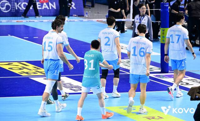 패배한 대한항공./KOVO