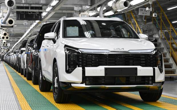 기아 오토랜드 광주 2공장에서 스포티지가 생산되고 있다. <기아 오토랜드 광주 제공>