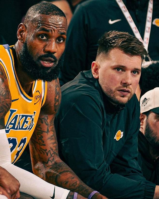 (왼쪽부터) 르브론 제임스, 루카 돈치치