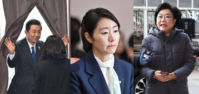 (왼쪽부터) 김병기전 더불어민주당 원내대표, 강선우 무소속 의원, 이혜훈 기획예산처 장관 후보자. 최주연·정다빈 기자 뉴스1