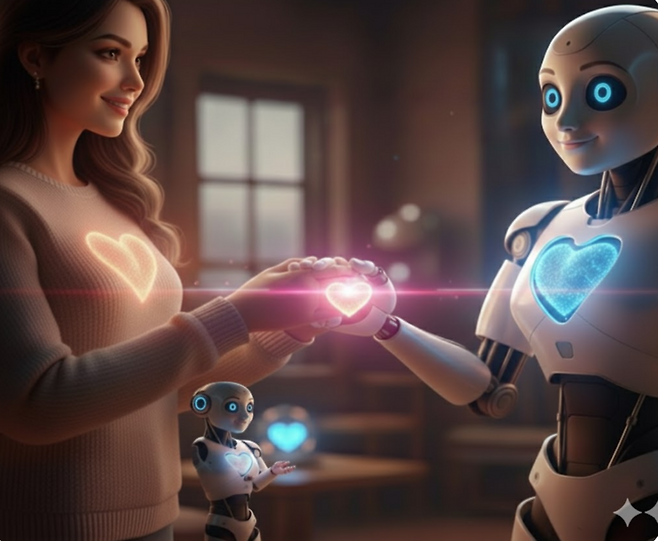 속도의 AI’와 ‘감성의 인간’이 조화를 이루는 장면(필자가 제미나이로 생성)