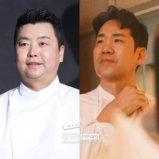 ▲ 정호영(왼쪽), 샘킴. ⓒ곽혜미 기자, 샘킴 SNS