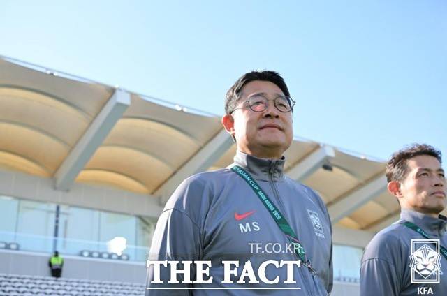 7일 이란과 첫 경기에서 0-0으로 비긴 이민성 감독은 “득점을 못했을 뿐, 레바논은 반드시 이기겠다”고 경기 후 소감을 밝혔다./리야드=KFA