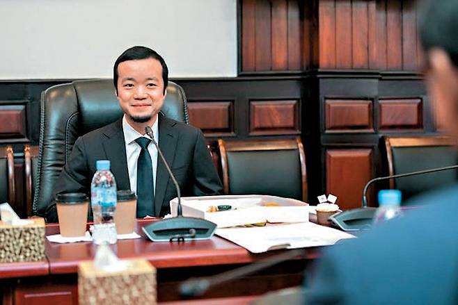 천즈 캄보디아 프린스그룹 회장. 홍콩 성도일보 캡처