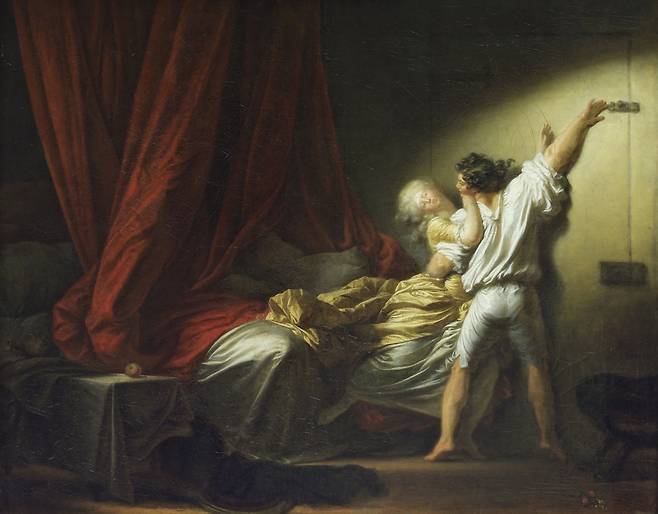 장-오노레 프라고나르, 빗장, 1770~1777년경, 캔버스에 유채, 73.5x93.5cm, 루브르 박물관