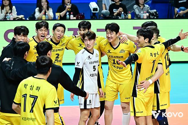 KB손해보험이 우리카드를 제압했다. (KOVO 제공)