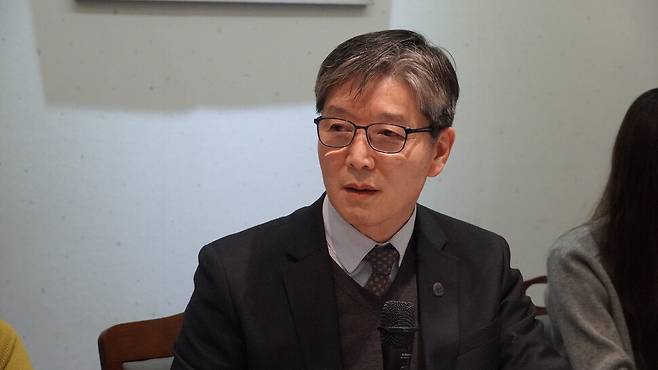 한국기독교교회협의회(NCCK·교회협) 총무 박승렬 목사가 15일 서울 광화문 인근 식당에서 열린 신년 기자간담회에서 발언하고 있다. 한국기독교교회협의회 제공