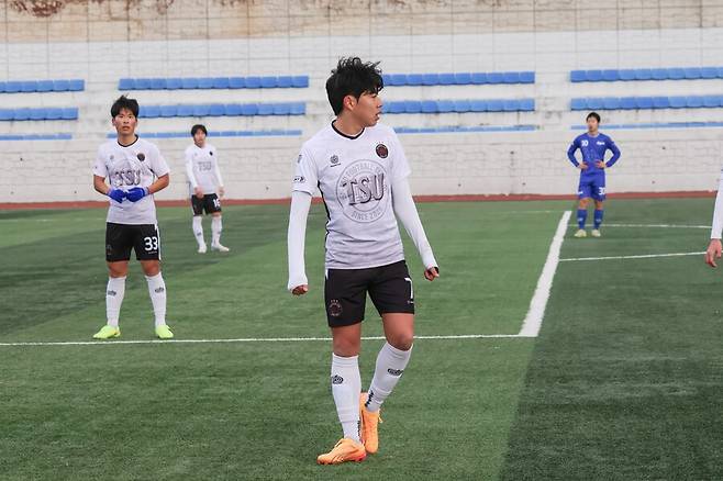 ▲ 주장 정종혁과 공격수 백성우, 박서준은 모두 성장하는 대회였다고 평가했다. ⓒ한국대학축구연맹