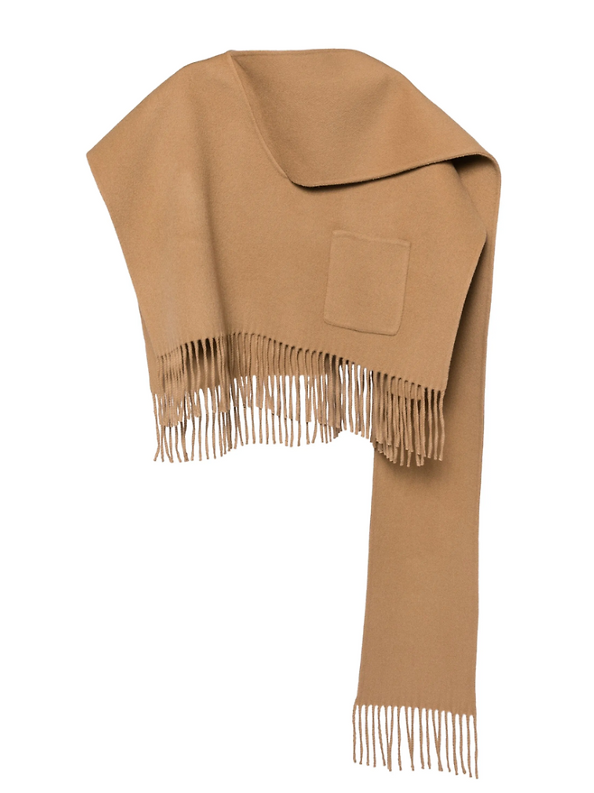 프린지 머플러 판초