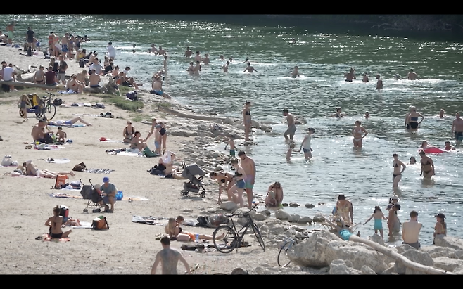 독일 뮌헨의 도심을 흐르는 이자르강.