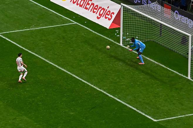 브라힘 디아스가 실축하는 장면. AFP