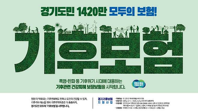 경기 기후보험 포스터. 사진=경기도청