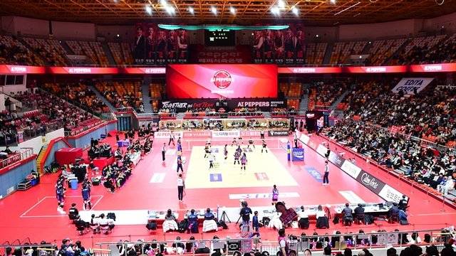 페퍼저축은행 안방 구장 광주 염주종합체육관. 한국배구연맹(KOVO) 제공