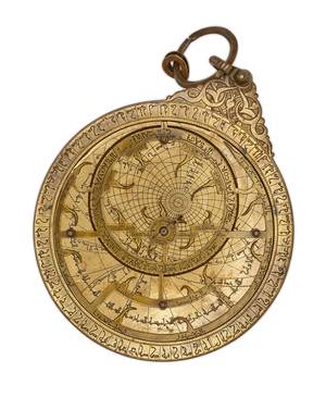 아스트롤라베 나스르 왕조 1309~1310년, 스페인 그라나다, 도하 이슬람예술박물관(사진 국립중앙박물관 제공)