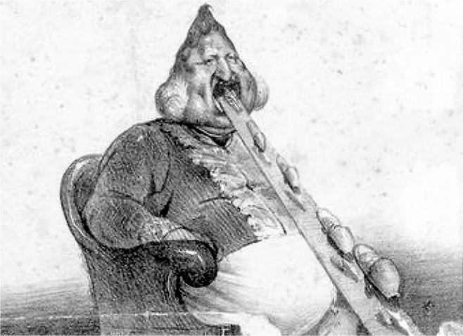 오노레 도미에, 가르강튀아(일부 확대), 1831, 석판화