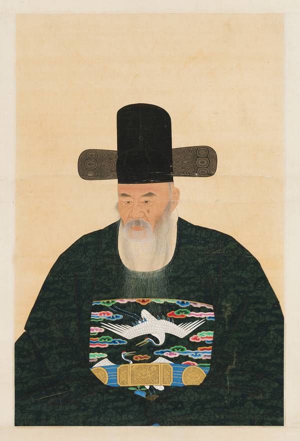 남양주 실학박물관에서 전시 중인 ‘이덕수 초상 관복본’ /경기문화재단 제공