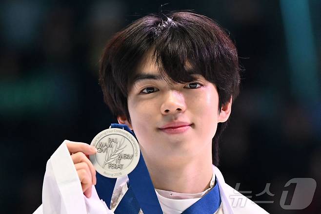 사대륙선수권에서 은메달을 따낸 차준환 ⓒ AFP=뉴스1