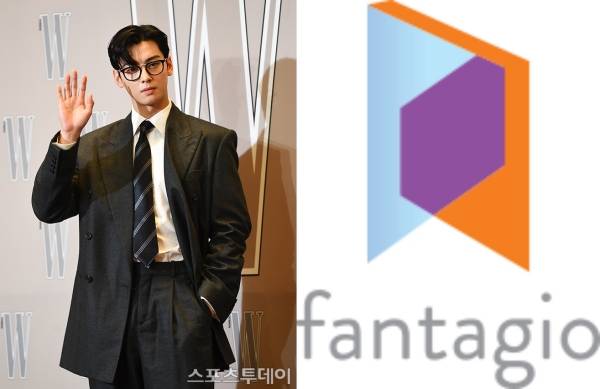 차은우, 판타지오 로고 / 사진=DB, 판타지오