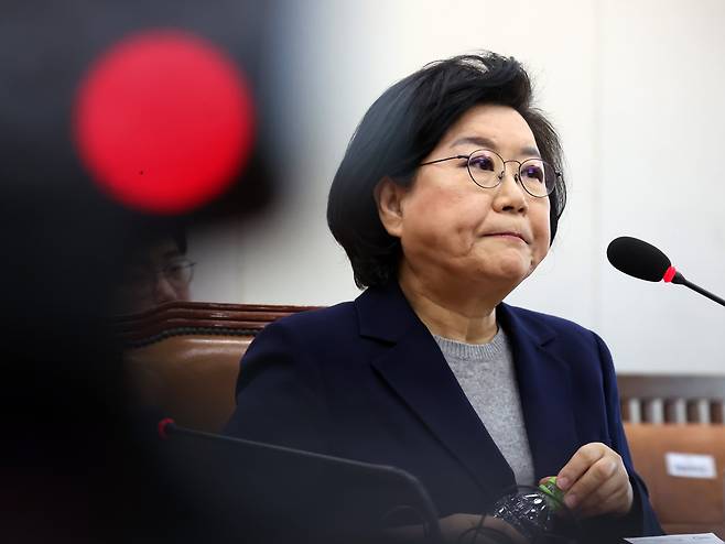 지난 23일 서울 여의도 국회에서 열린 재정경제기획위원회의 인사청문회에 참석한 이혜훈 기획예산처 장관 후보자/남강호 기자