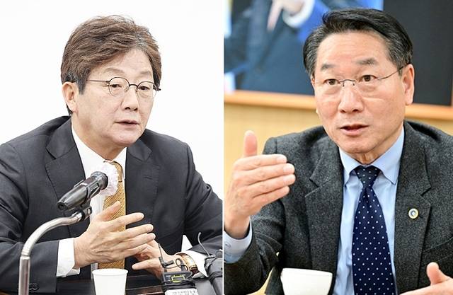 유승민 전 의원(왼쪽), 유정복 인천시장