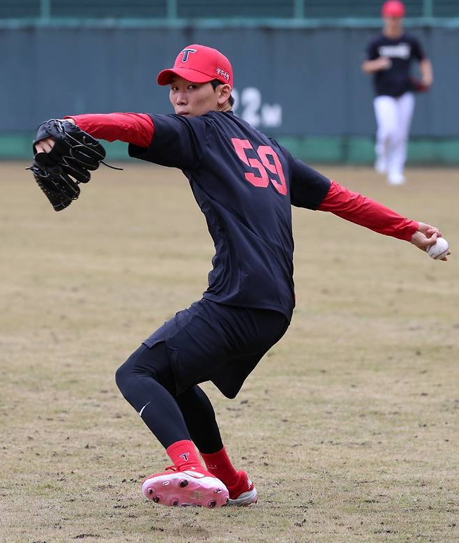 일본 아마미오시마 스프링캠프에 참가한 양수호. 사진제공=KIA 타이거즈