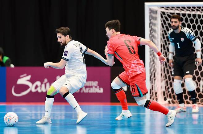 29일 인도네시아 자카르타에서 열린 2026 아시아축구연맹(AFC) 풋살 아시안컵 조별리그 2차전 한국-이라크전. /사진=AFC 제공