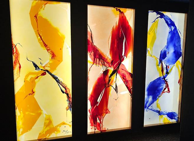 그랑 생 베르나르 수도원에 있는 김인중 신부의 스테인드글라스./박병원 제공