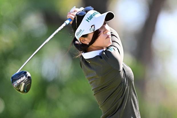 티샷을 하고 있는 리디아 고. 사진 제공=AFP연합뉴스